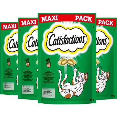 4x Catisfactions Kattensnoepjes Kattenkruid 180 gr