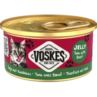 Voskes Kattenvoer Nat Gelei Tonijn&Rundvlees 85 gr