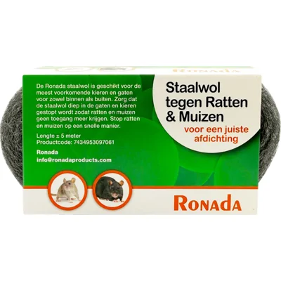 Staalwol Tegen Muizen En Ratten - Voor gaten bij leidingen - Bij gaten in een muur - Makkelijk te verdelen
