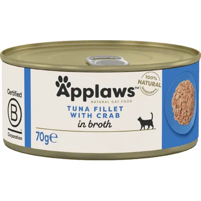 Applaws Cat - Tuna Fillet & Crab - 24 x 70 g