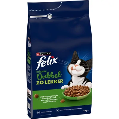 Felix Dubbel Zo Lekker - In home - Kip en kalkoen - 4 kg