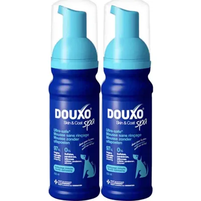 2x DOUXO SPA Mousse Zonder Uitspoelen Hond 150 ml