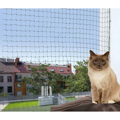Trixie Net voor Balkon Reinforced - Olijfgroen - 4 x 3 m