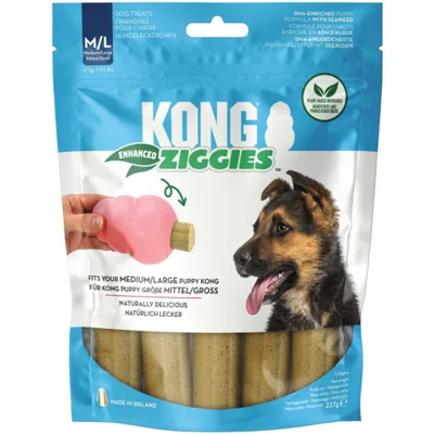 KONG Ziggies Enhanced Puppy - M/L - 5 stuks