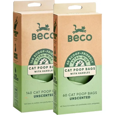 Beco Cat Poop Bags - Unscented - 60 stuks