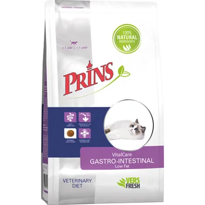 Prins VitalCare Dieet Gastro-Intestinal Low Fat kattenvoer 1,5kg