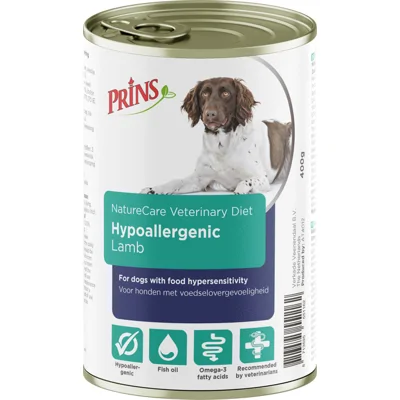 Prins NatureCare Diet Hypoallergenic lam natvoer hond 1 tray (6 x 375 g)