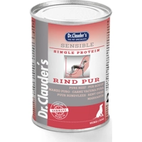 Dr. Clauder's Sensible puur rund natvoer hond 6 x 400 g