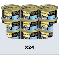 24x GimCat Shinycat Kitten in Jelly Tonijn 70 gr