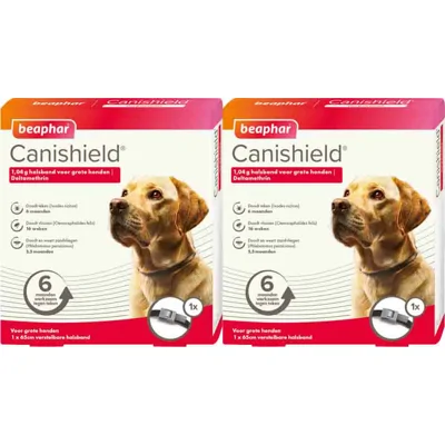 2x Beaphar Canishield Anti Vlooien en Tekenband Hond L 65 cm