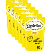 6x Catisfactions Kattensnoepjes Kaas 60 gr