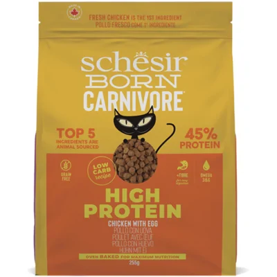 8x Schesir Born Carnivore Kattenvoer Chicken&Egg 255 gr