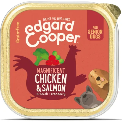 Edgard&Cooper Kuipje Vers Vlees Senior Hondenvoer Kip - Zalm 150 gr