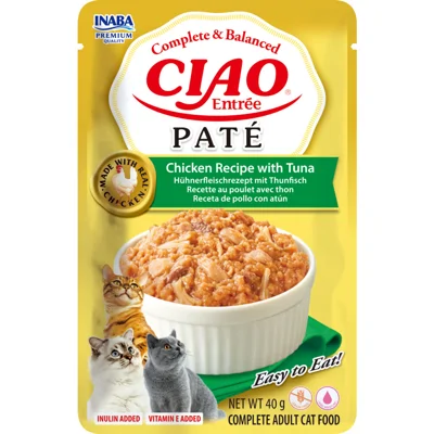 Ciao Entrée Paté Kattenvoer Nat Chicken & Tuna 40 gr