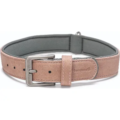 Beeztees Balacron Ax kunstleer roze halsband hond - 47-57cm x 30mm