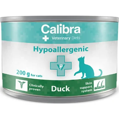 Calibra Veterinary Diets Cat Hypoallergenic Duck eend kat natvoer 200gr