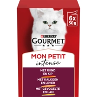GOURMET Mon Petit Intense Duo Mix van vlees en gevogelte kattenvoer nat 6x50gr product name