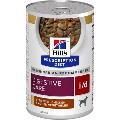 Hill's Prescription Diet I/D Digestive Care hondenvoer nat stoofpotje met Kip en groenten 354g blik