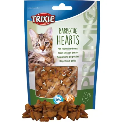 Trixie Premio Barbecue Hearts kip kattensnack 50gr