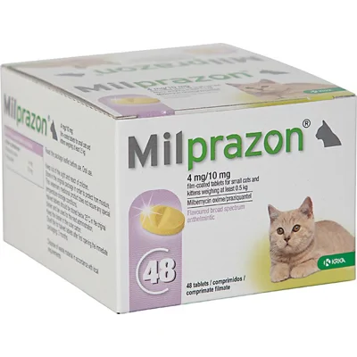Milprazon Ontwormingsmiddel kat en kitten (0,5 - 2 kg) 48 tabletten
