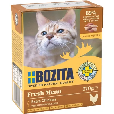 Bozita kip stukjes in gelei natvoer kat 12 x 370 g
