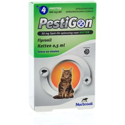 Pestigon Spot-On voor katten 2 x 4 pipetten