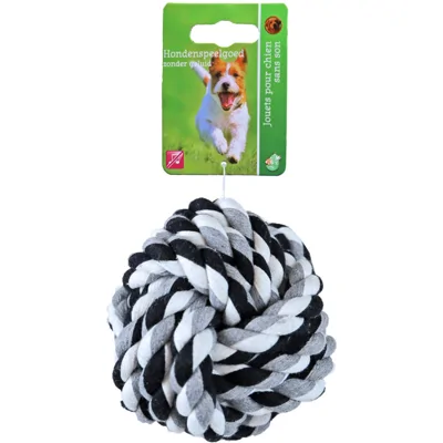 Touwbal geknoopt katoen hondenspeelgoed (10 cm) Camouflage