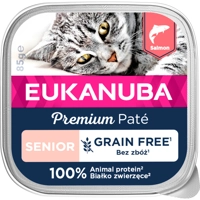 16x Eukanuba Premium Paté Graanvrij Senior Kattenvoer Nat Zalm 85 gr