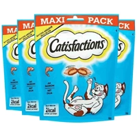 4x Catisfactions Megabox Kattensnoepjes Kip&Kaas&Zalm 180 gr