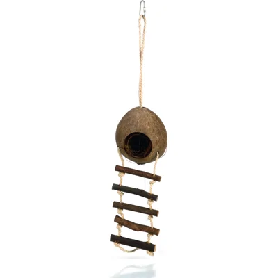 Beeztees Kokosnoot Huisje met Ladder 30cm