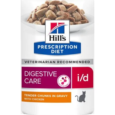 Hill's Prescription Diet I/D Digestive Care Kat Natvoer met Kip 12x85g maaltijdzakje multipack