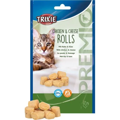 Trixie Premio Chicken & Cheese Roll kip kaas kattensnack 50gr