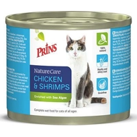 Prins NatureCare kip met garnalen natvoer kat 1 tray (6 x 200 g)