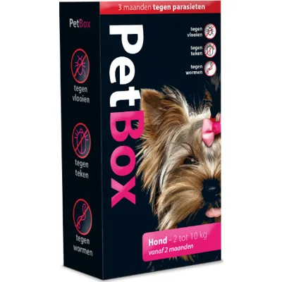 PetBox hond tegen vlooien, teken, wormen Hond - 10 tot 20 kg