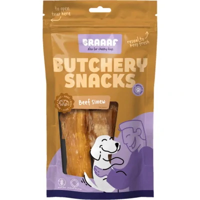 Braaaf Butchery Beef Sinew Hondensnack 150 gr