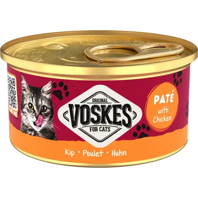 Voskes Kattenvoer Nat Paté Kip 85 gr