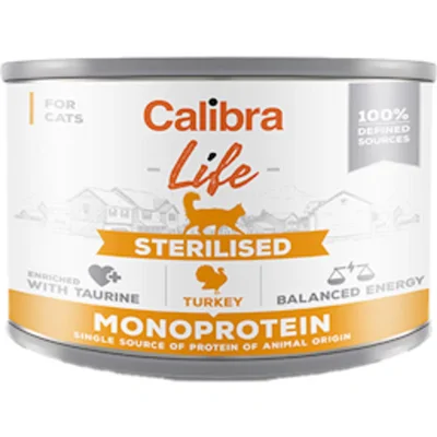 Calibra Cat Life Sterilised Natvoer - Kalkoen - 6 x 200 g