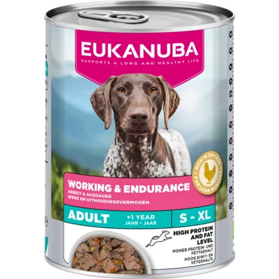 6x Eukanuba Special Care Hond Nat Adult Working&Endurance 400 gr