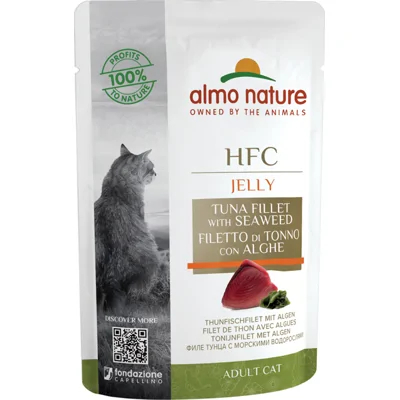 Almo Nature HFC Jelly Maaltijdzakje - Tonijnfilet & Algen - 24 x 55 g