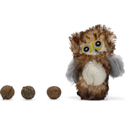 Beeztees Uil kattenspeelgoed incl. Catnipballen - 9,5 cm