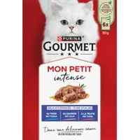GOURMET Mon Petit Intense vis met Tonijn, Zalm, Forel kattenvoer nat 6x50gr product name