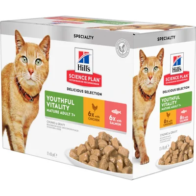 Hill's Science Plan Kat Mature Adult Senior Vitality Multipack (12x85g)