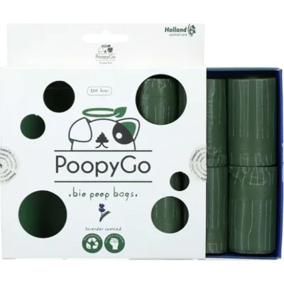PoopyGo Eco friendly 120 st. (8x15 zakjes) lavendelgeur hond