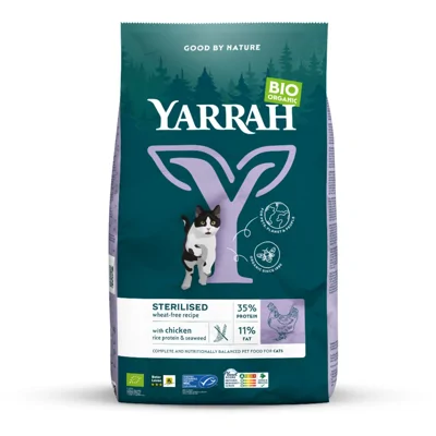 Yarrah bio kattenvoer ksterilised graanvrij kip 2kg