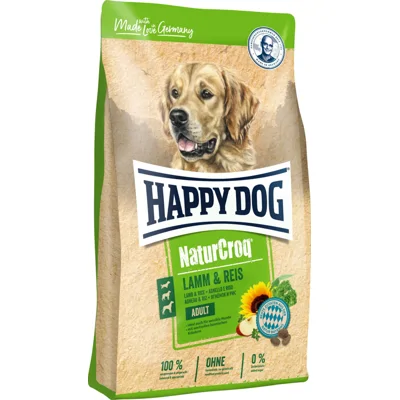 Happy Dog NaturCroq met lam en rijst hondenvoer 15 + 3 kg