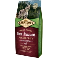 Carnilove Hairball eend met fazant kattenvoer 2 x 6 kg