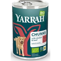 12x Yarrah Bio Hondenvoer Chunks Rund 405 gr
