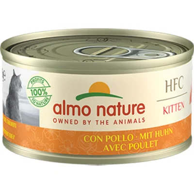 48x Almo Nature HFC Complete Kattenvoer Nat Kitten Kip 70 gr