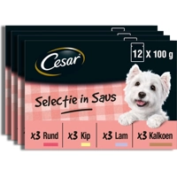4x Cesar Maaltijdzakjes 12-pack in Saus 12 x 100 gr