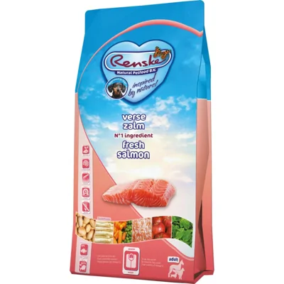 4x Renske Super Premium Graanvrij Adult Hondenvoer Zalm 2 kg